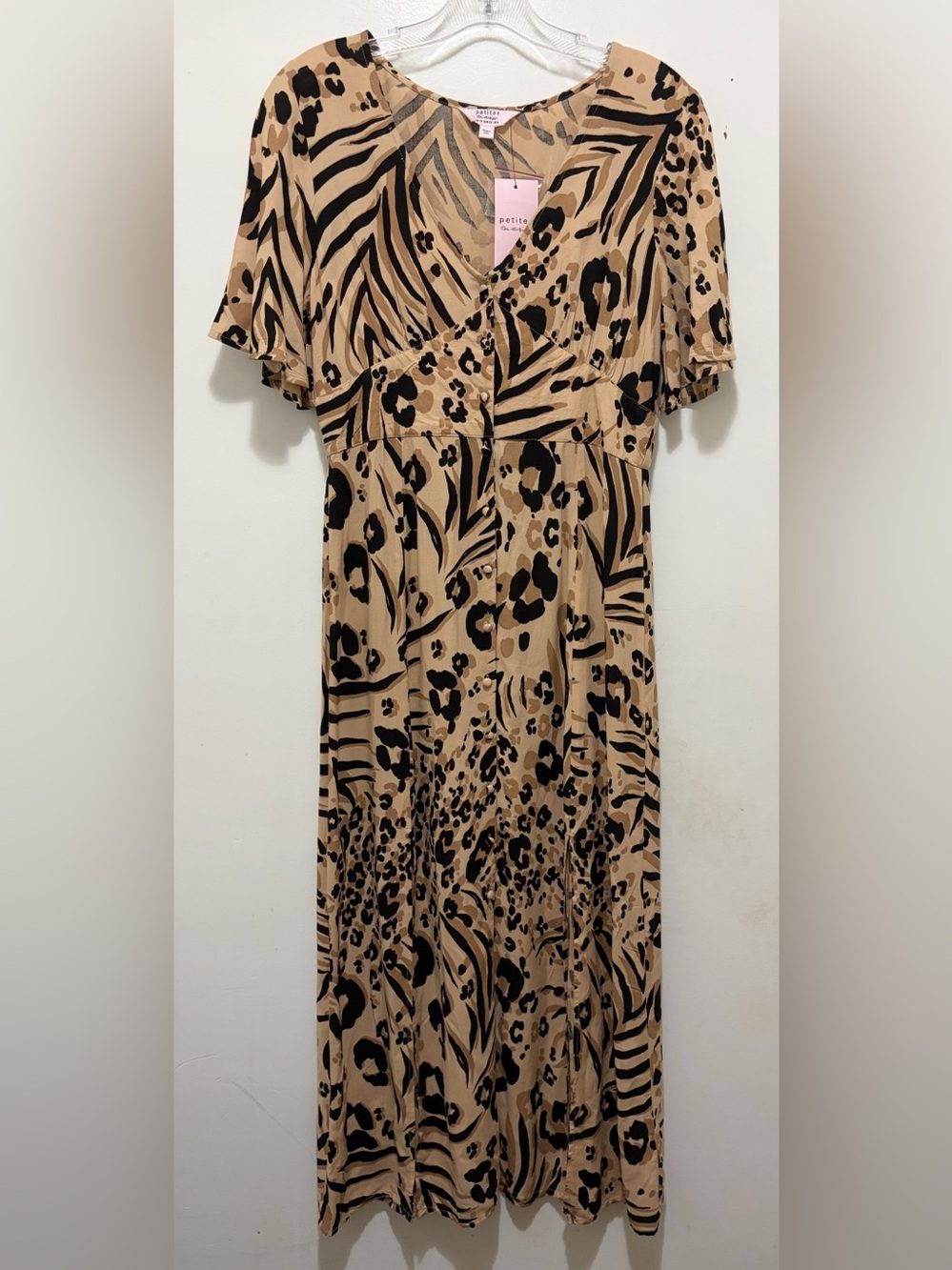 Miss Selfridge Animal‎ Print Full Button Front Dress 6P NWT - Picture 2 of 4